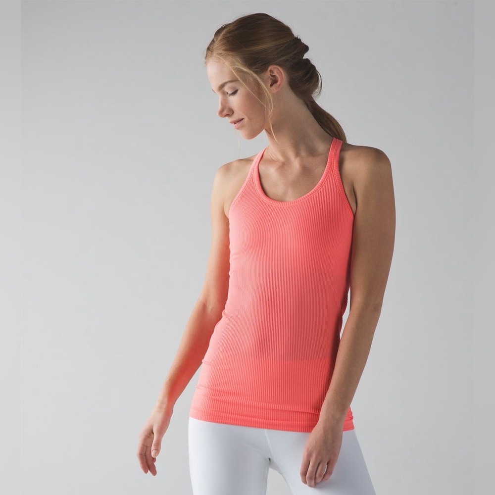 Lululemon Ebb to Street Pink Coral Tank Top Size 4